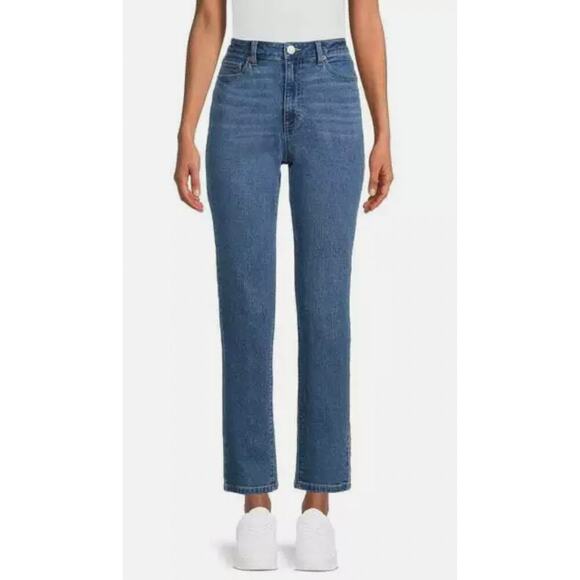 NWT No Boundaries High Rise Mom Jean Juniors Sz 1 / XS Dark Wash Denim Casual - Picture 1 of 11